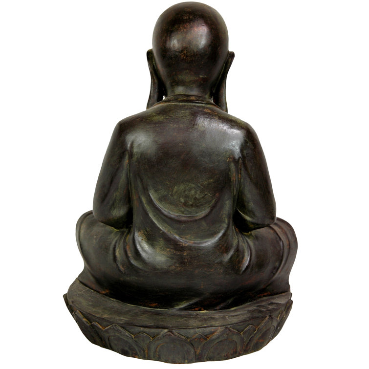 World Menagerie Hook Sitting Japanese Zen Monk Figurine & Reviews Wayfair
